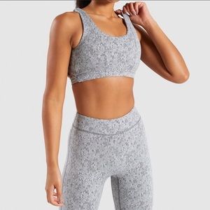 NWT Gymshark Fleur Sports Bra Charcoal Large